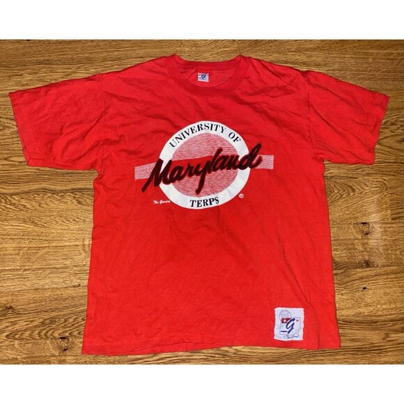 90s Vintage The Game Maryland Terps Terrapins Single Stitch Mens Large - Picture 1 of 4